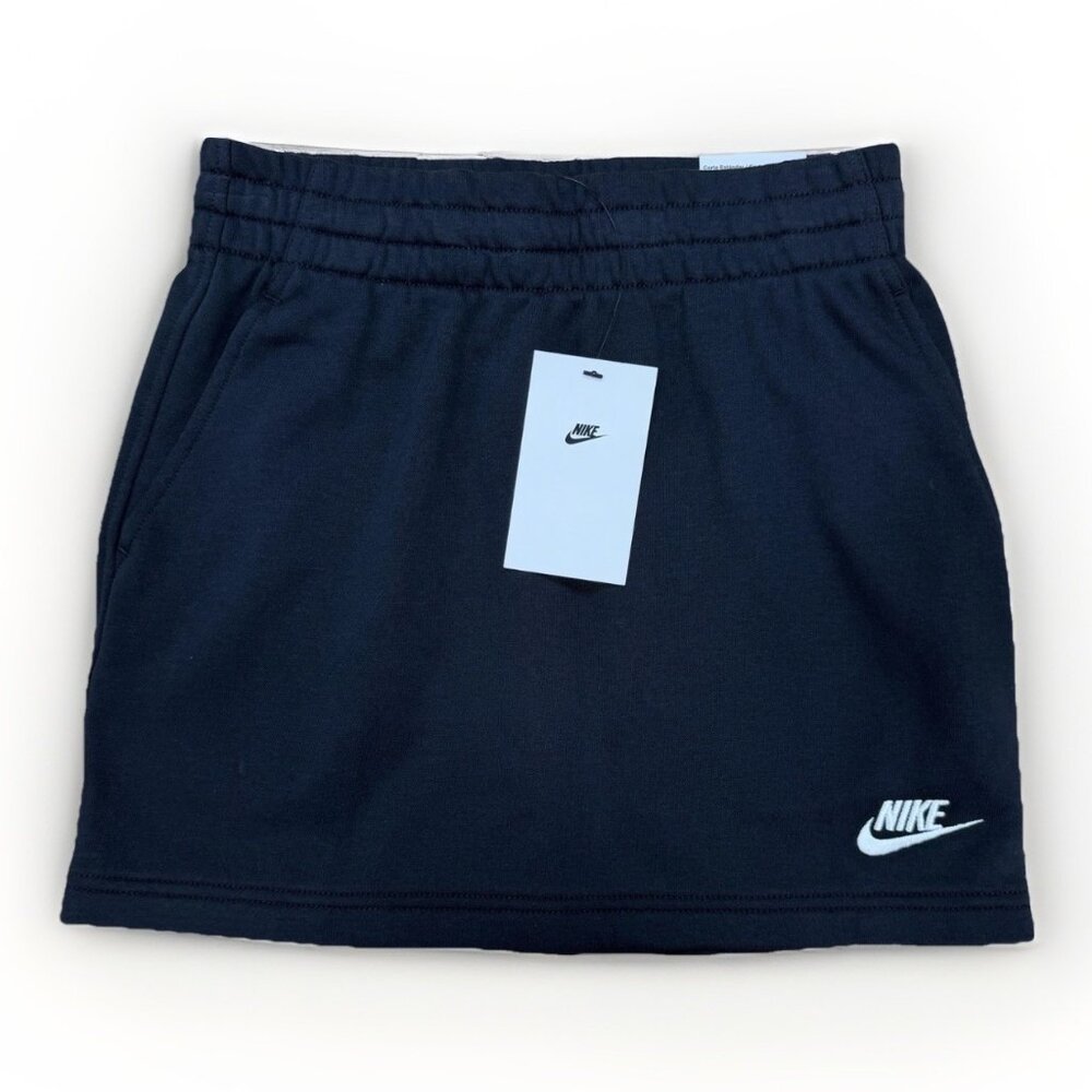 Nike Girls' Sportswear Club French Terry Athletic Skirt size M Black